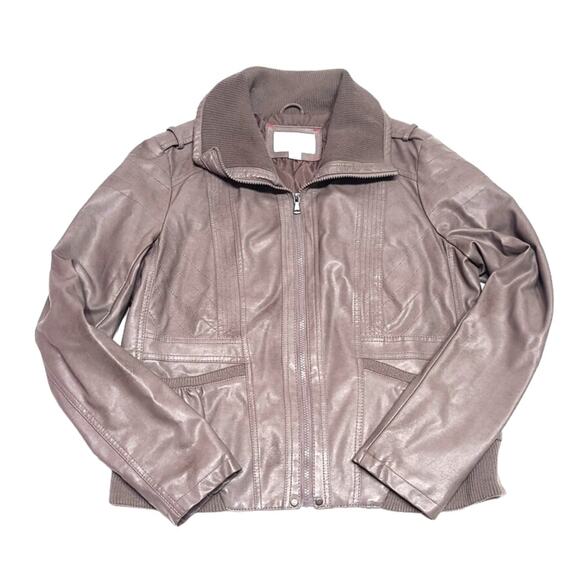 Xhilaration faux leather jacket beige women's XXL - Picture 1 of 6